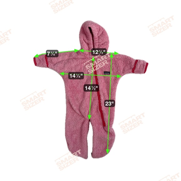 PATAGONIA Infant Pink Winter Hi Plush Fleece Baby BUNTING SnowSuit Size 6 Months - Picture 8 of 8